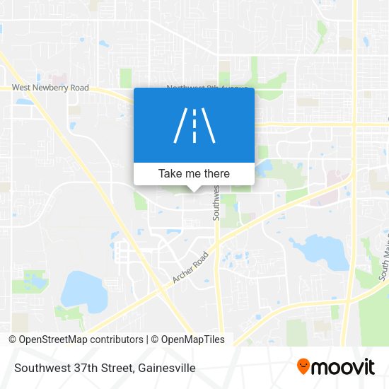 Southwest 37th Street map