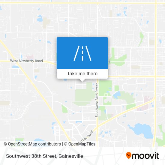 Southwest 38th Street map