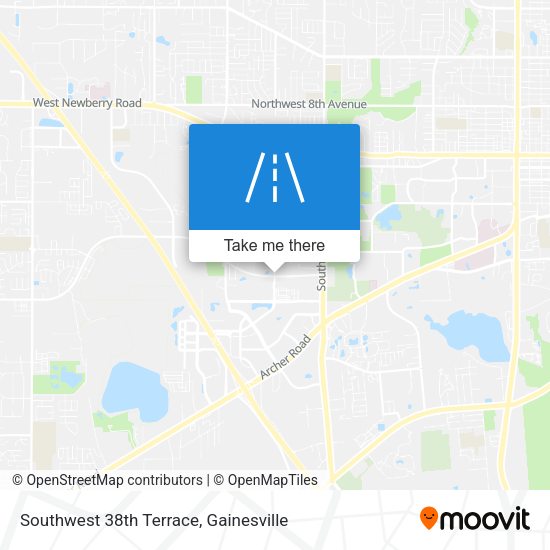 Southwest 38th Terrace map