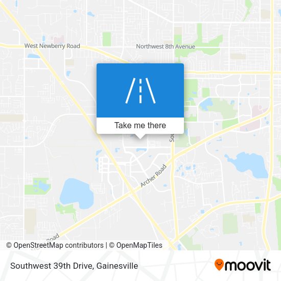 Southwest 39th Drive map