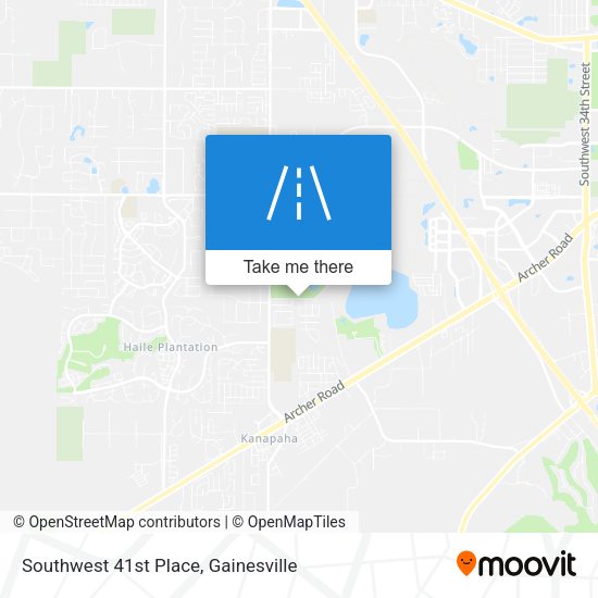 Southwest 41st Place map