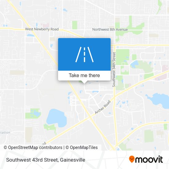 Southwest 43rd Street map