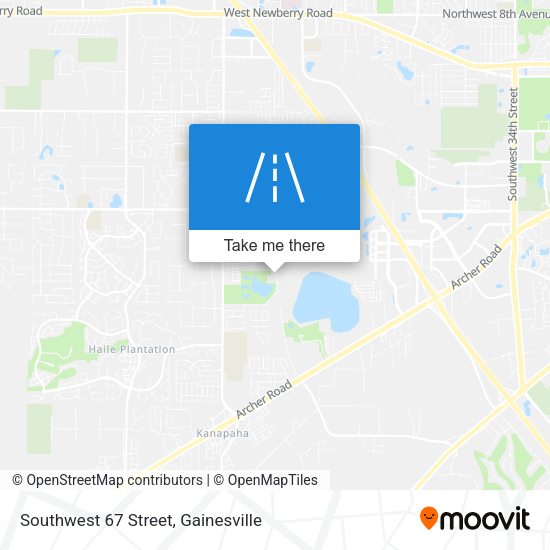 Southwest 67 Street map