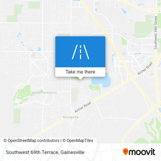 Southwest 69th Terrace map