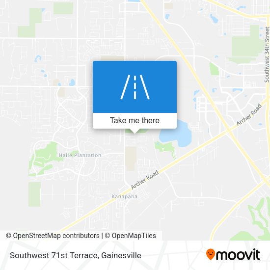 Southwest 71st Terrace map