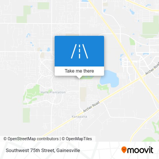 Southwest 75th Street map