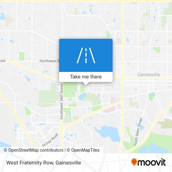 Mapa de West Fraternity Row