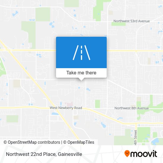 Northwest 22nd Place map