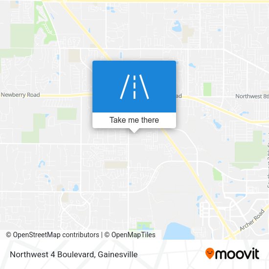 Northwest 4 Boulevard map