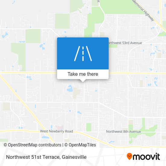 Northwest 51st Terrace map