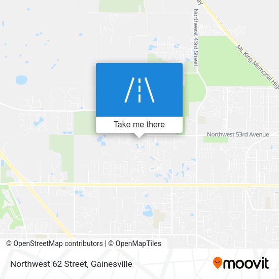 Northwest 62 Street map