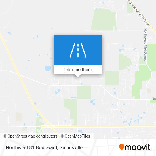 Northwest 81 Boulevard map