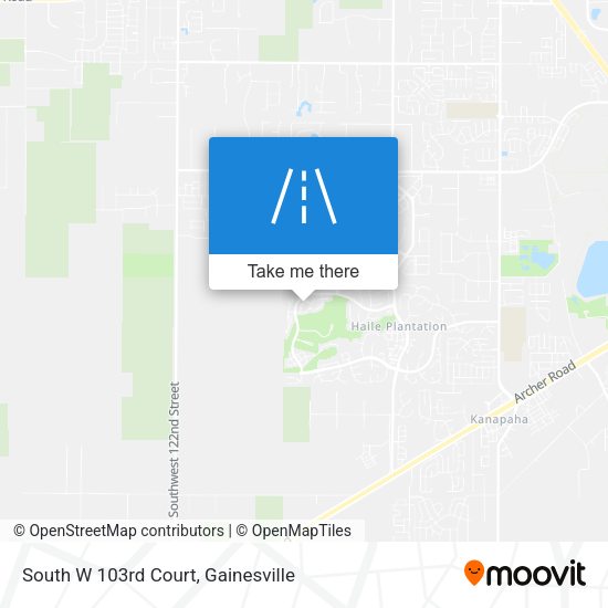 South W 103rd Court map