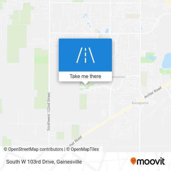 South W 103rd Drive map