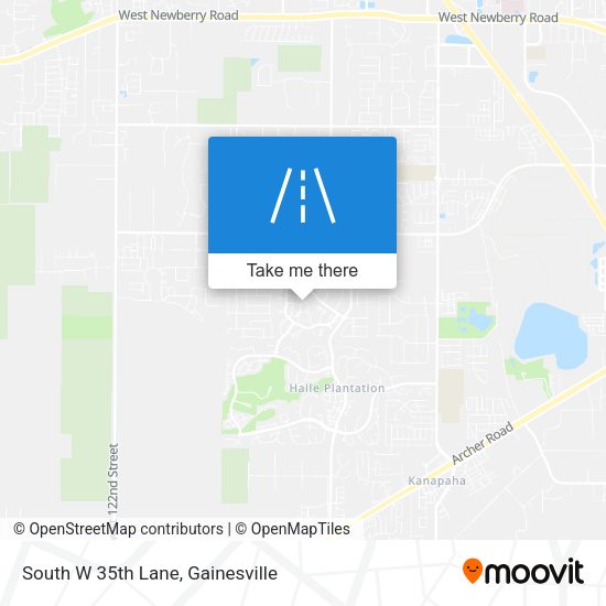 South W 35th Lane map