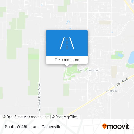South W 45th Lane map