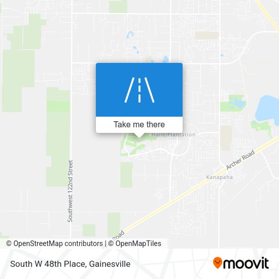 South W 48th Place map