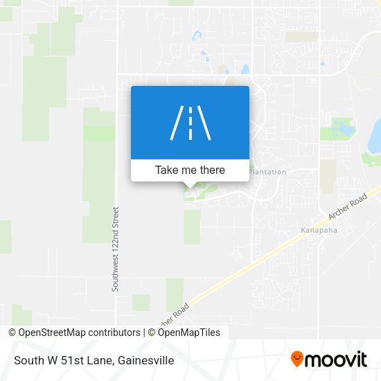 South W 51st Lane map