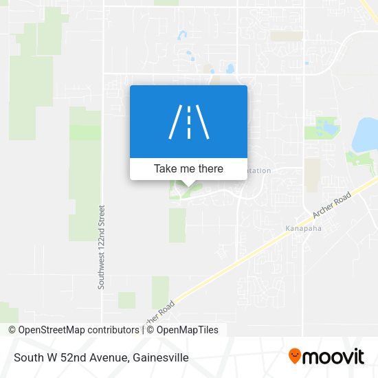 South W 52nd Avenue map