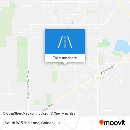 South W 52nd Lane map