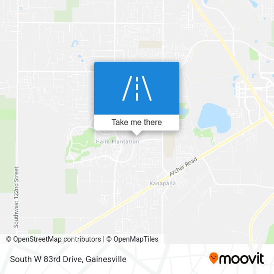 South W 83rd Drive map