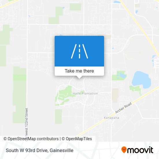 South W 93rd Drive map