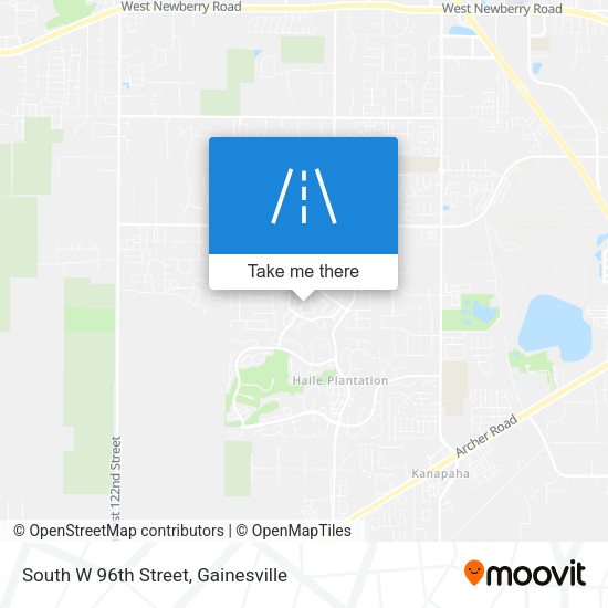 South W 96th Street map