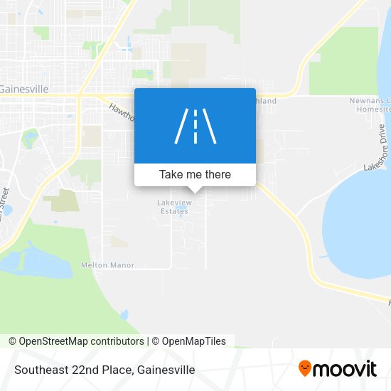 Southeast 22nd Place map