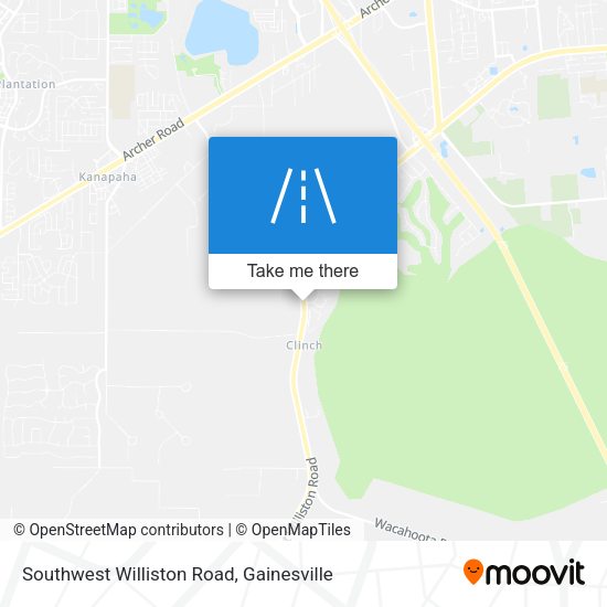 Southwest Williston Road map