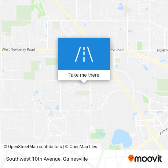 Southwest 10th Avenue map