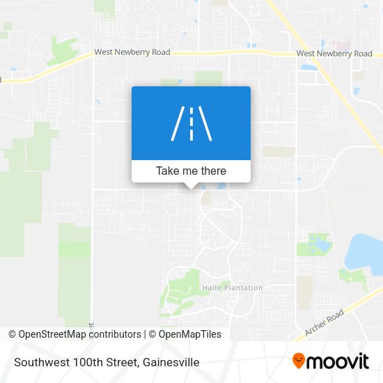 Southwest 100th Street map