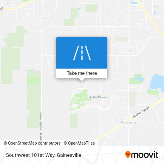 Southwest 101st Way map