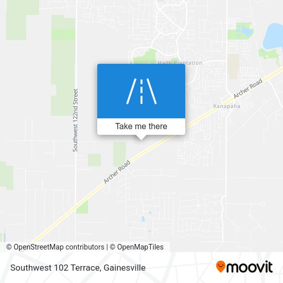 Southwest 102 Terrace map