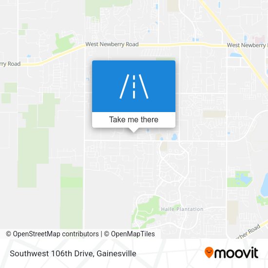 Southwest 106th Drive map