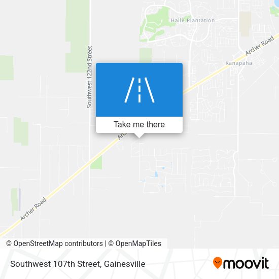 Southwest 107th Street map