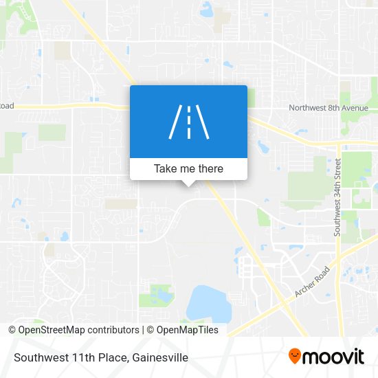 Southwest 11th Place map