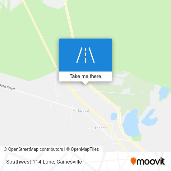 Southwest 114 Lane map