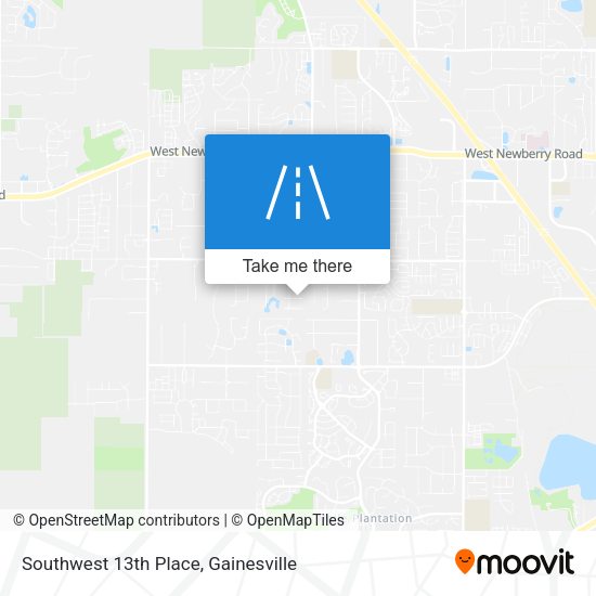 Southwest 13th Place map