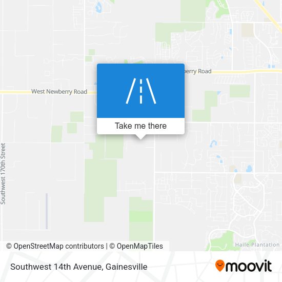 Southwest 14th Avenue map