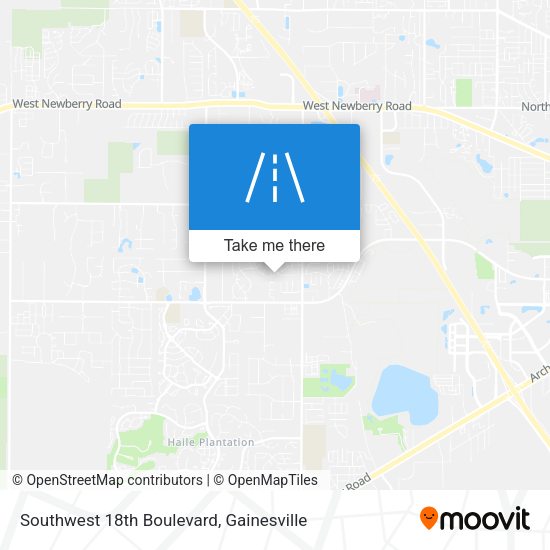 Southwest 18th Boulevard map