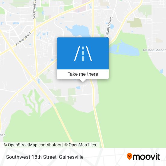 Southwest 18th Street map