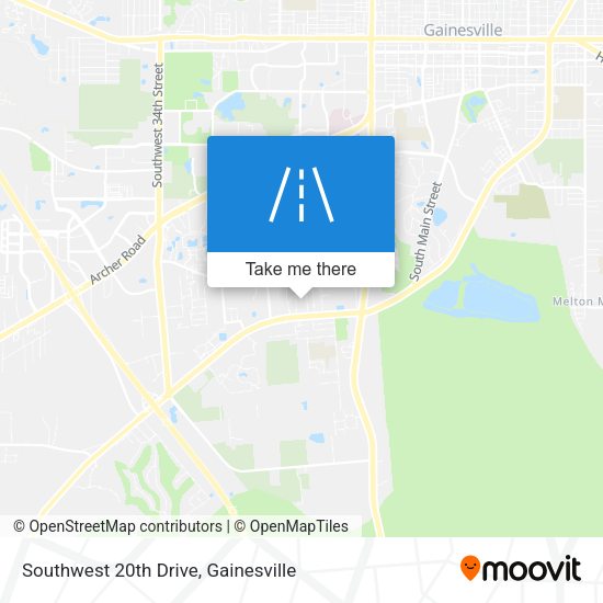 Southwest 20th Drive map
