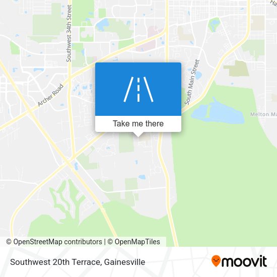 Southwest 20th Terrace map