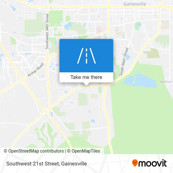 Southwest 21st Street map