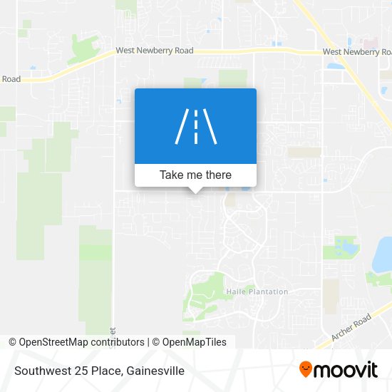 Southwest 25 Place map