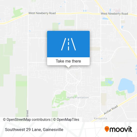 Southwest 29 Lane map
