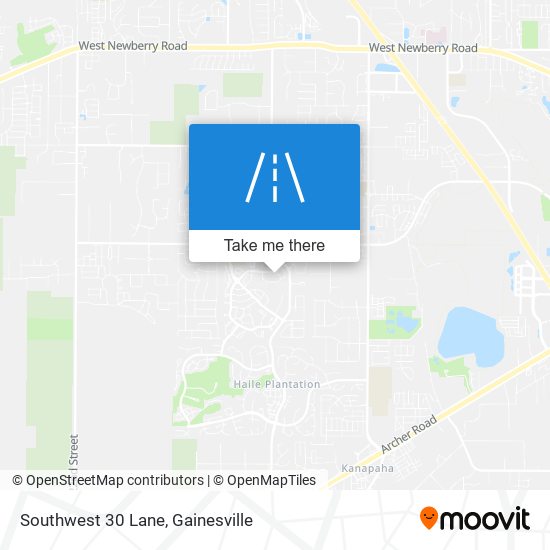 Southwest 30 Lane map