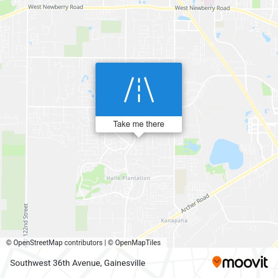 Mapa de Southwest 36th Avenue