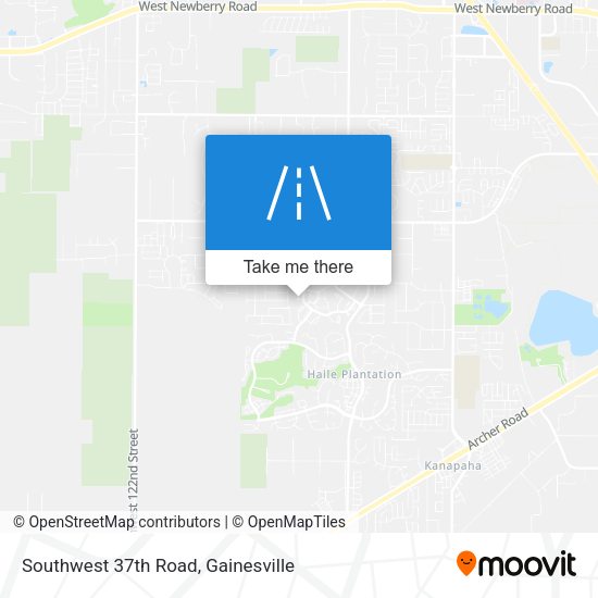 Southwest 37th Road map
