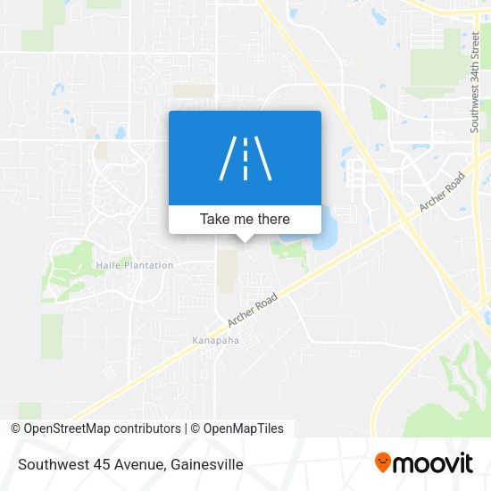Southwest 45 Avenue map